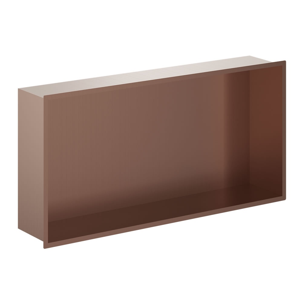 Cutout image of Crosswater Brushed Bronze 610 x 305mm Shower Niche